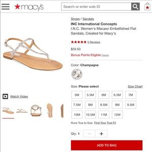 Brand new I️-N-C rhinestone sandals